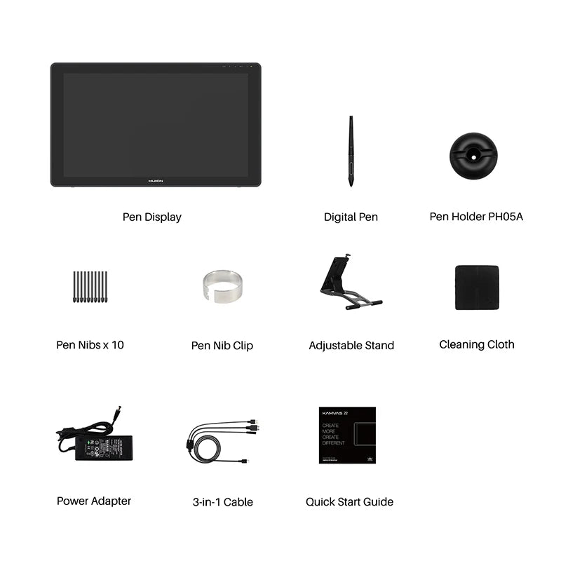 HUION Kamvas 22 Plus Graphic Pen Display For Digital Art