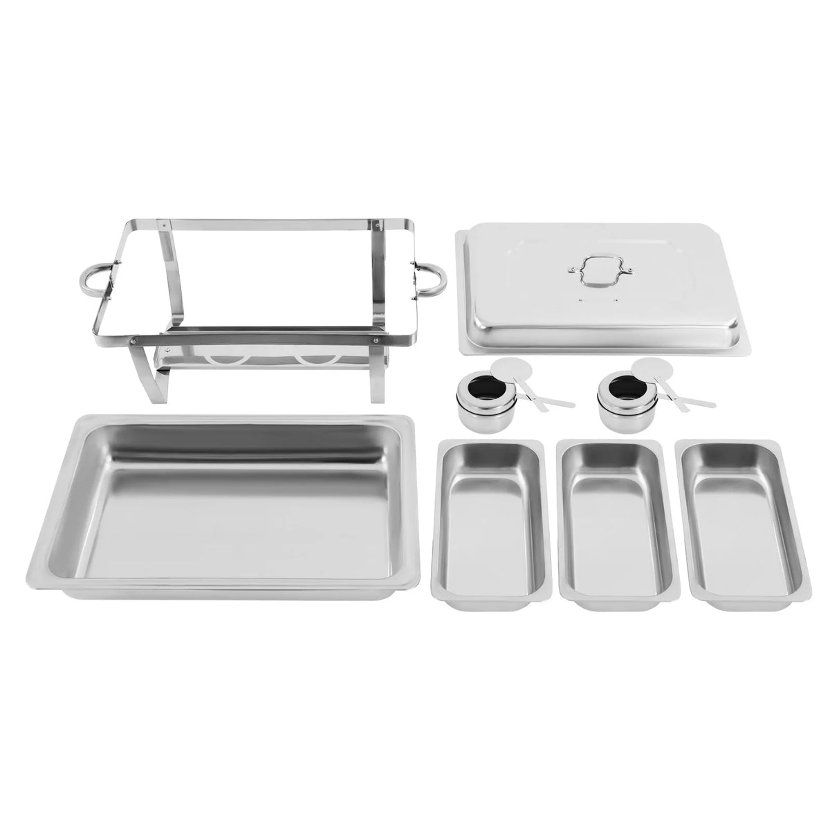 Stainless Steel Rectangular Chafing Dish Buffet Set for Catering
