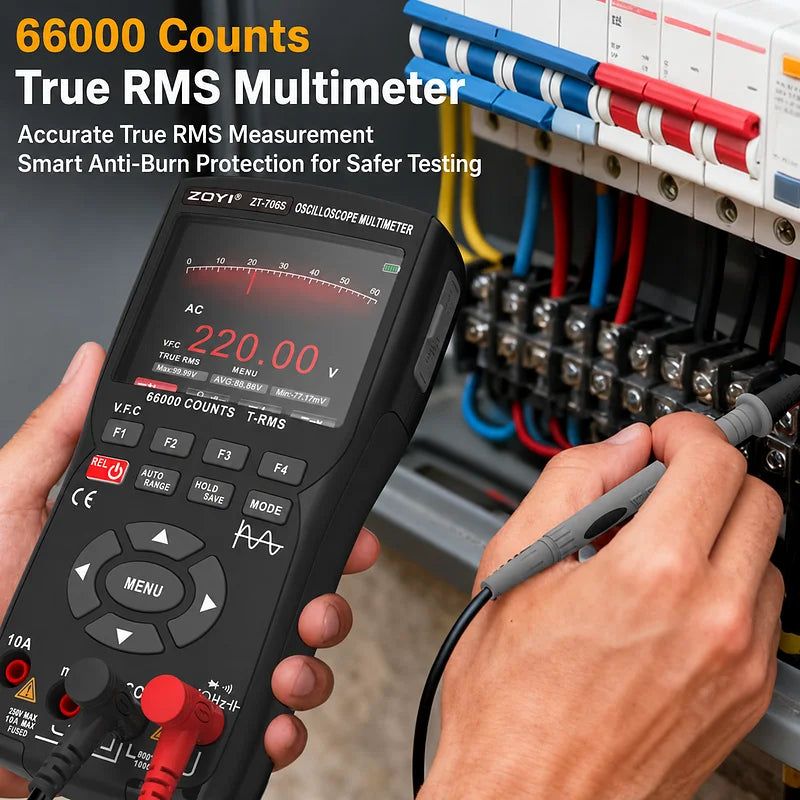 ZOYI Dual Channel 50MHz Handheld Oscilloscope Multimeter