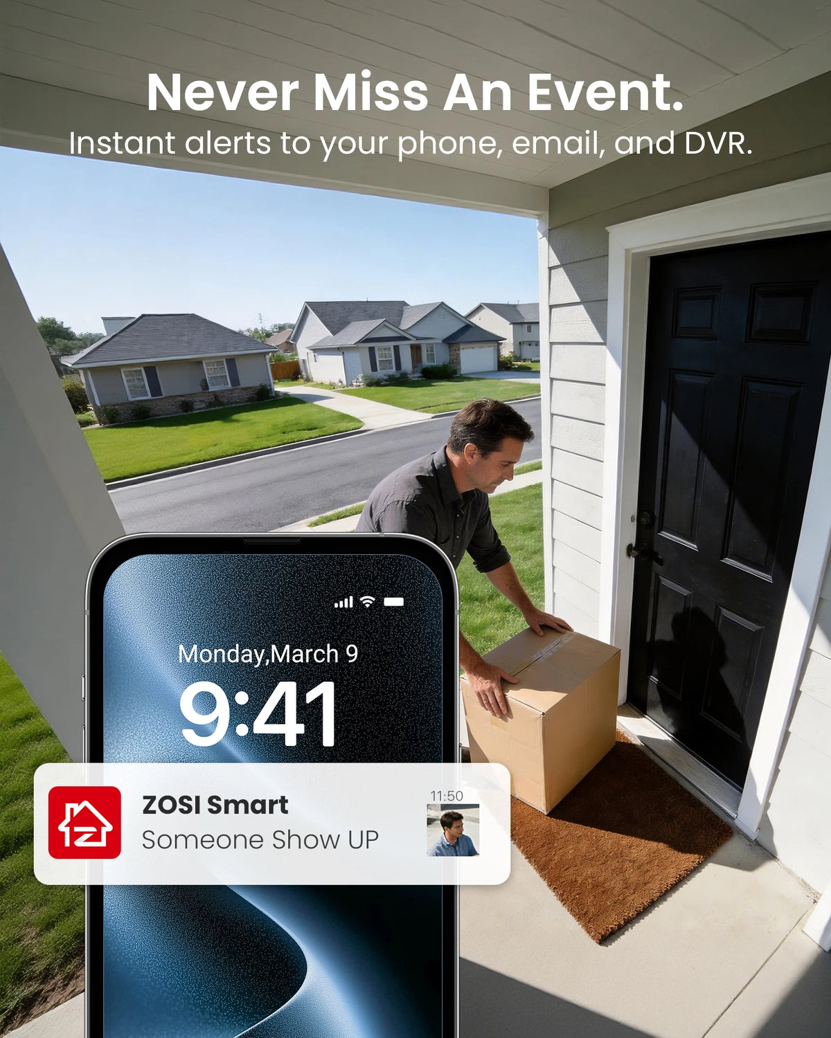 Zosi Advanced Human And Vehicle Detection Dvr Camera System