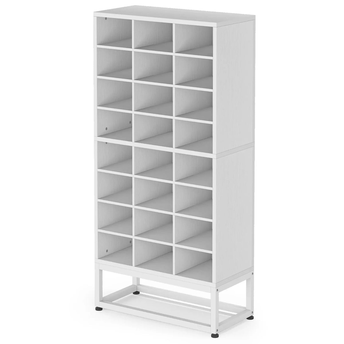 Tribesigns Wooden Shoe Cabinet Multi Tier Display Shelf Rack