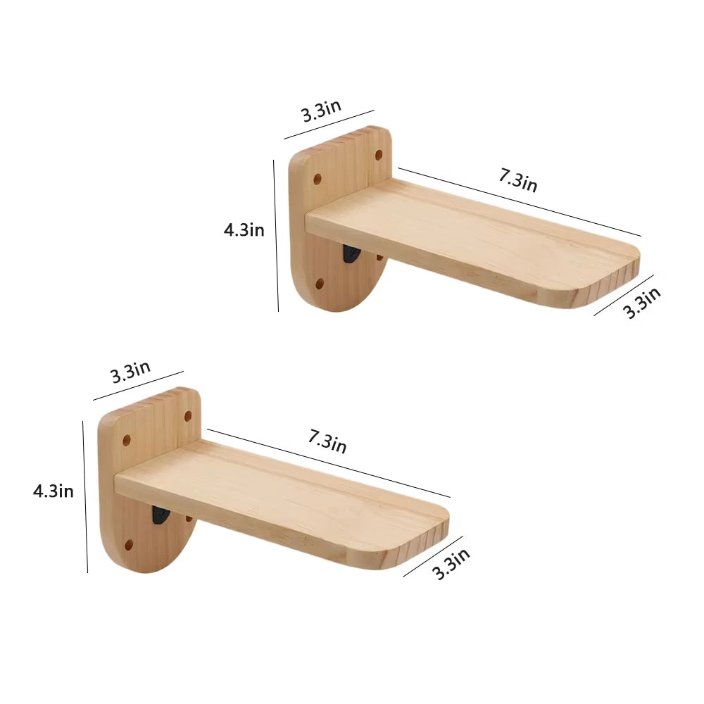 CWV Wall Mounted Cat Shelves Moon Hammock And Star Perches