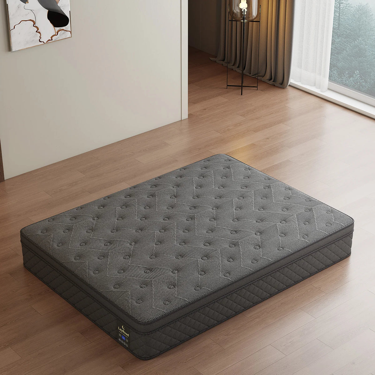 LAYROAD Gel Memory Foam Mattress With Pocket Spring Comfort