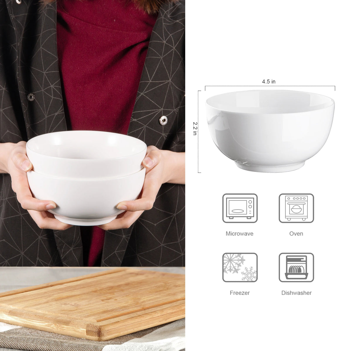 Premium Porcelain Bowl Set For Everyday Family Dining