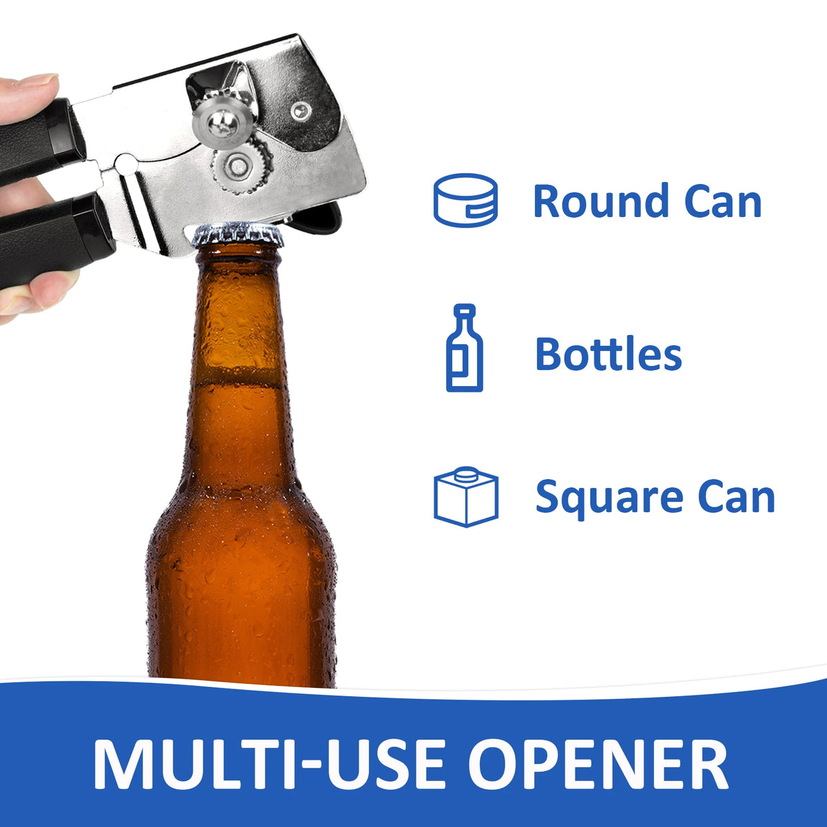 Stainless Steel Side Cut Can Opener With Safe Smooth Edge