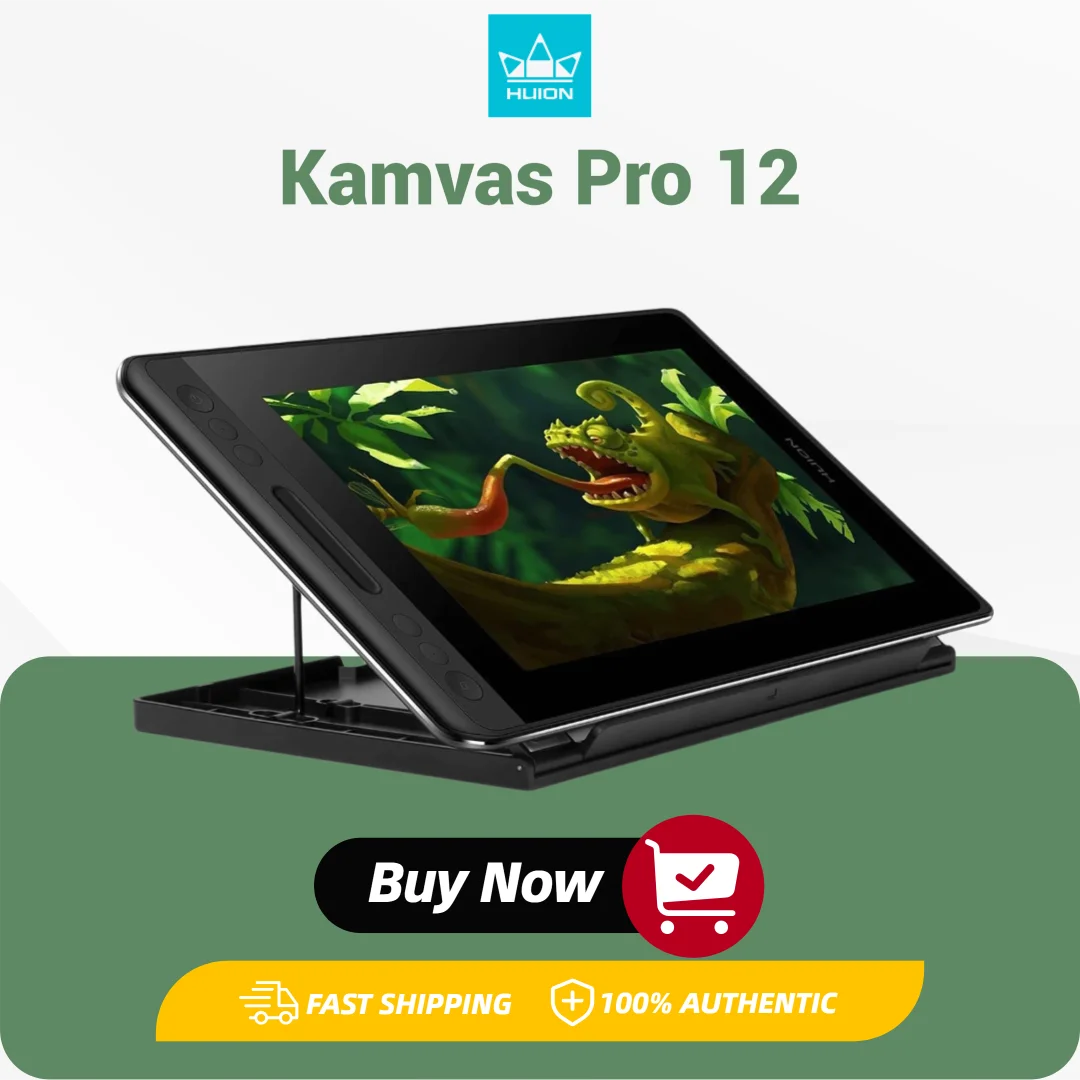 Huion Kamvas Pro Graphics Tablet With Tilt Support Pen