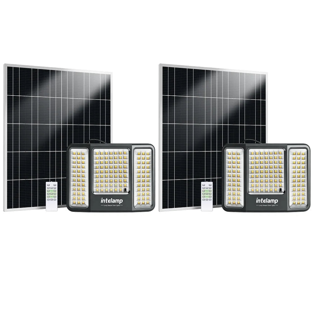 Intelamp Outdoor Solar Flood Lights With Dusk To Dawn Sensor