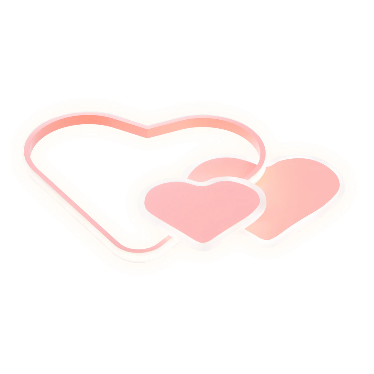 Heart Shaped LED Ceiling Lamp With Remote Control Dimmer