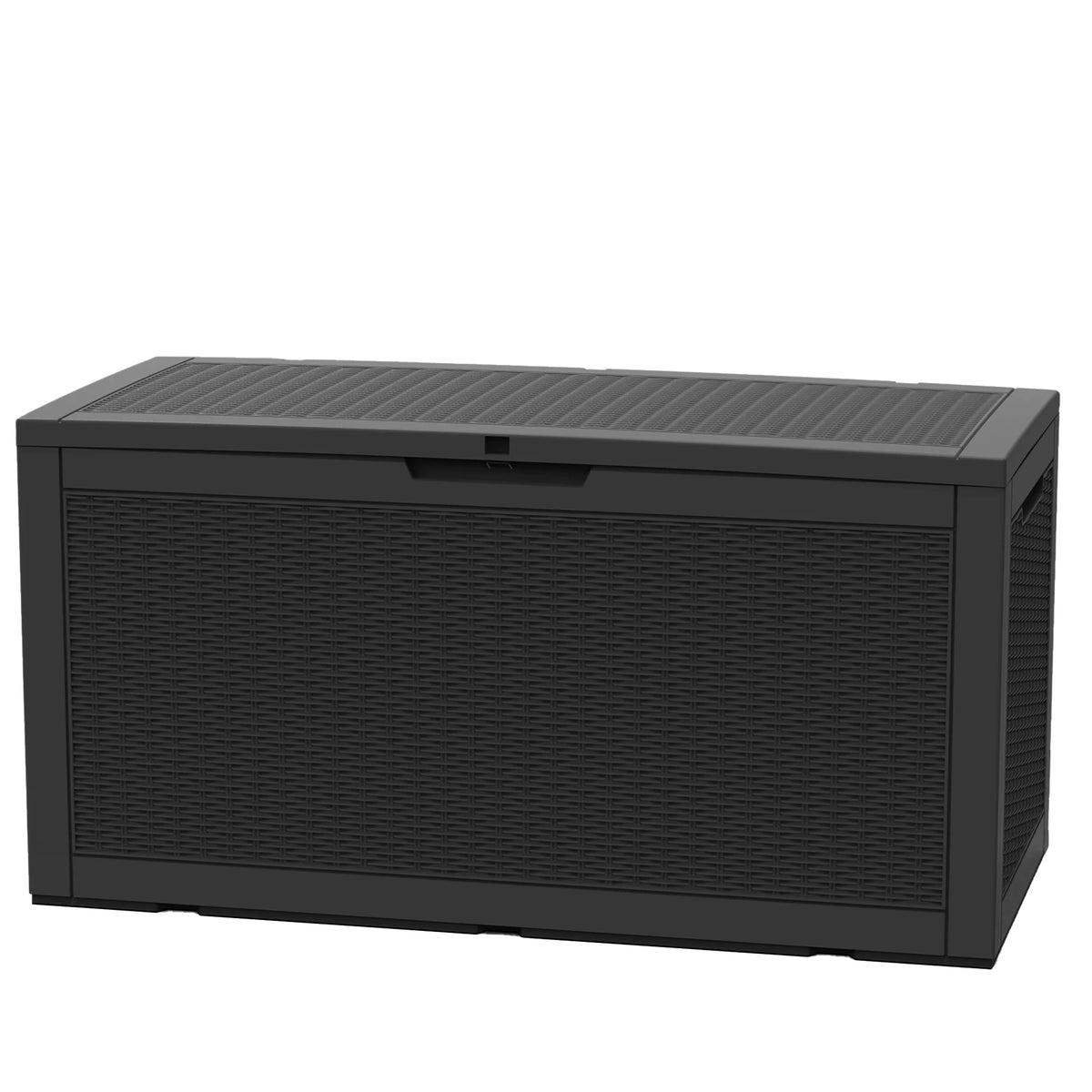 Outdoor Resin Rattan Waterproof Storage Deck Box With Lid