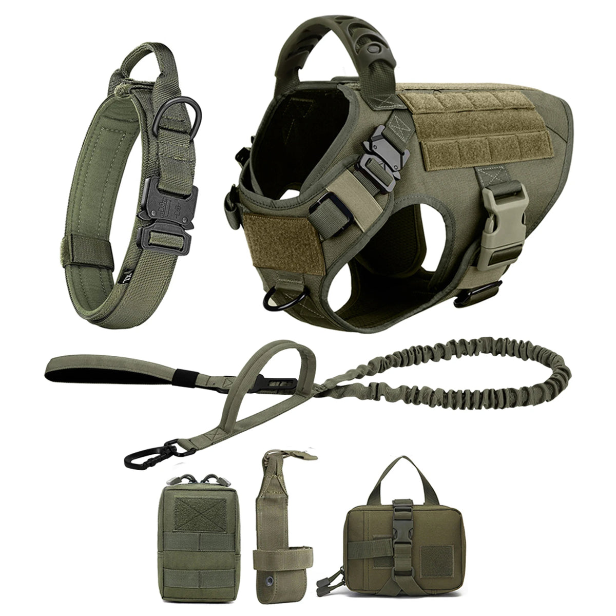 PetraVEL Padded Nylon Dog Harness And Leash Set With Buckle