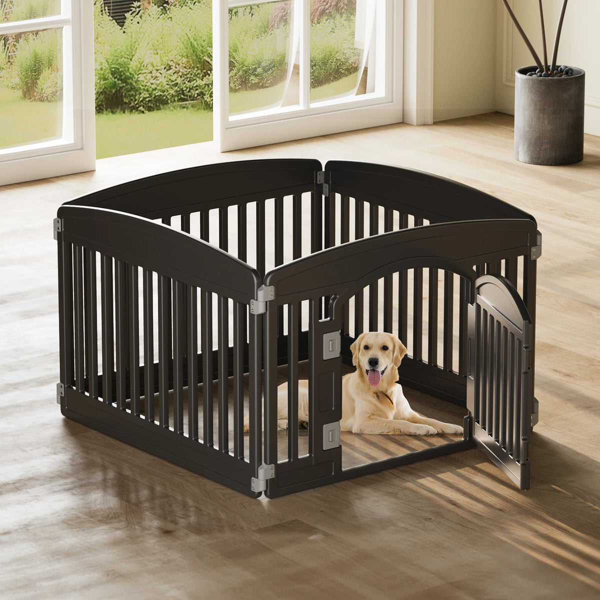 JHK Plastic Dog Playpen And Pet Fence For Medium Dogs