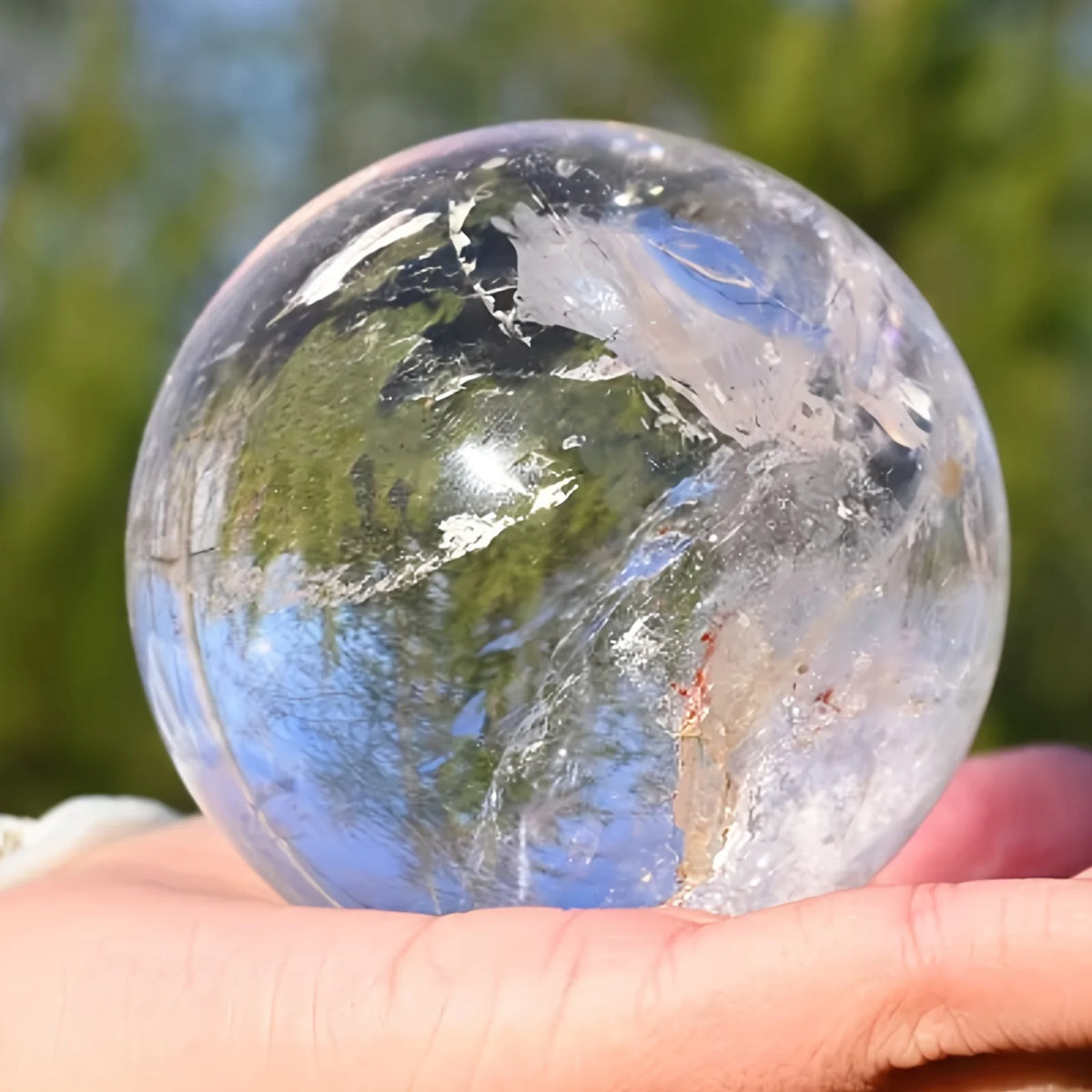 Crystalhola Natural Quartz Sphere Polished Home Decor Gift