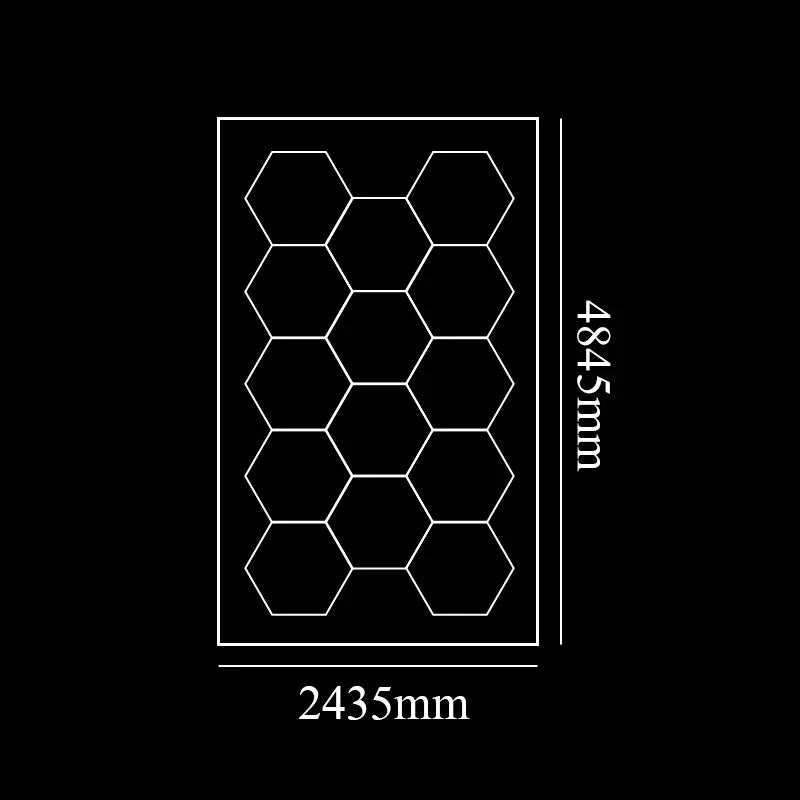 Honeycomb Hexagon LED Garage Lighting for Workshops and Auto Detailing