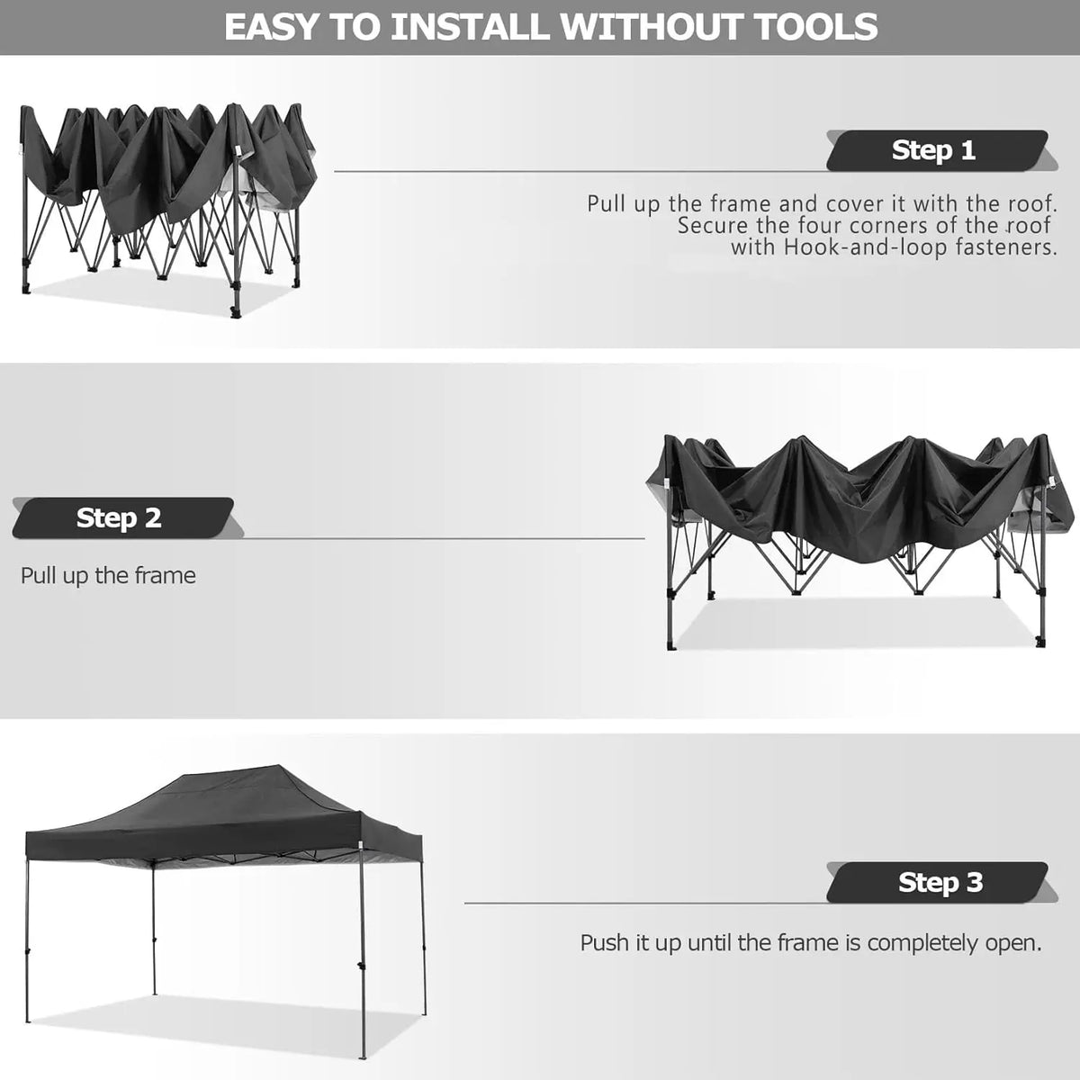 COBIZI Heavy Duty Pop Up Canopy With Sidewalls For Events