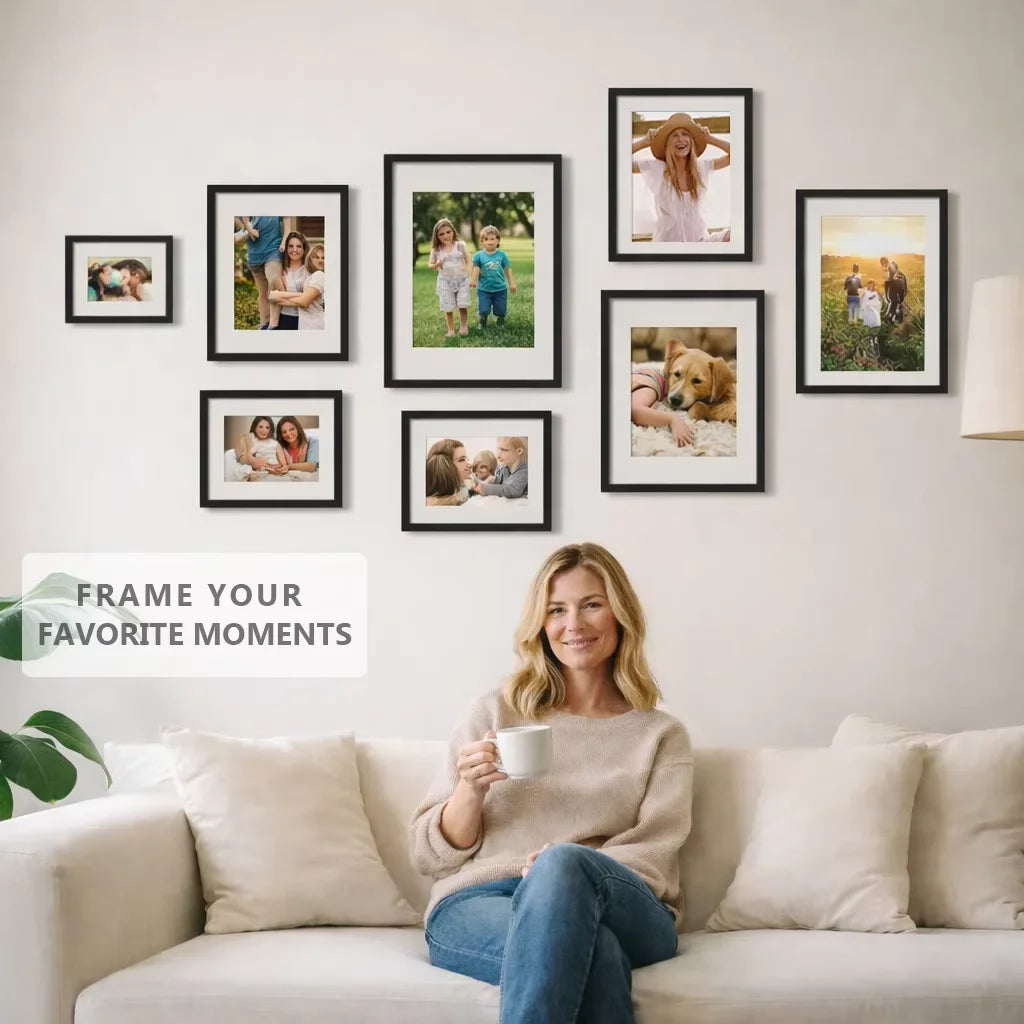 Aluminum Picture Frames With Mats For Wall Art Display