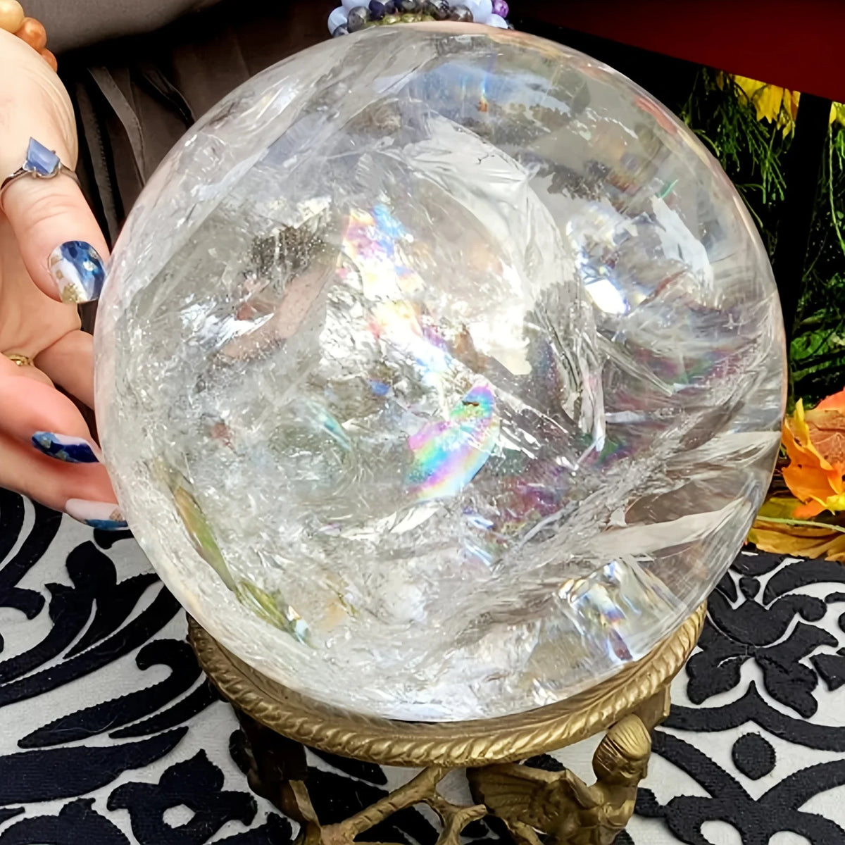 Crystalhola Natural Quartz Sphere Polished Home Decor Gift