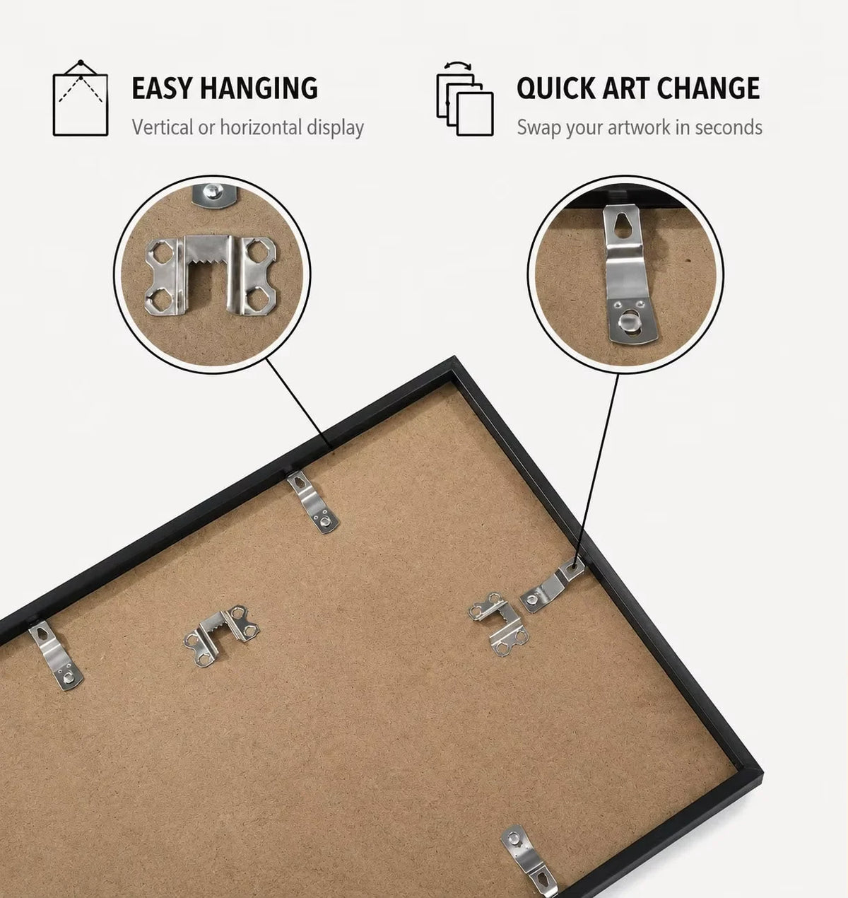 Aluminum Picture Frames With Mats For Wall Art Display