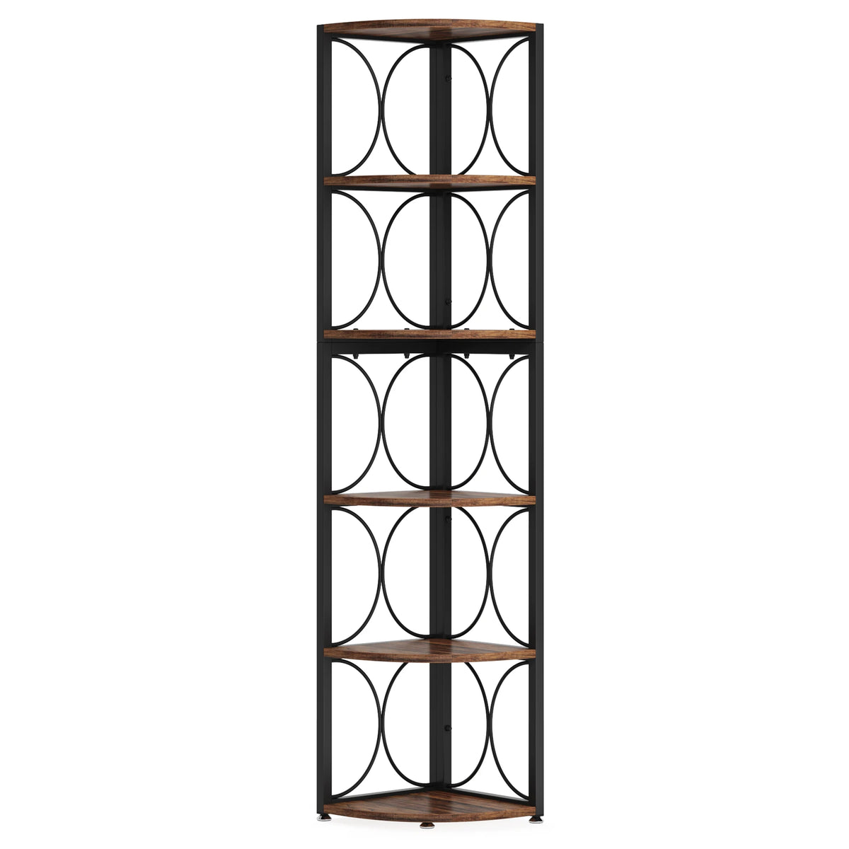 Tribesigns 6 Tier Corner Bookshelf Storage Rack Living Room