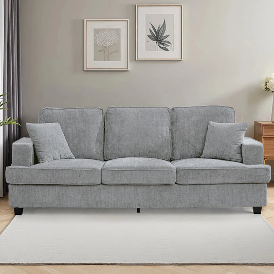 Modern Cloud Couch Sofa With Chenille Fabric And Wood Frame
