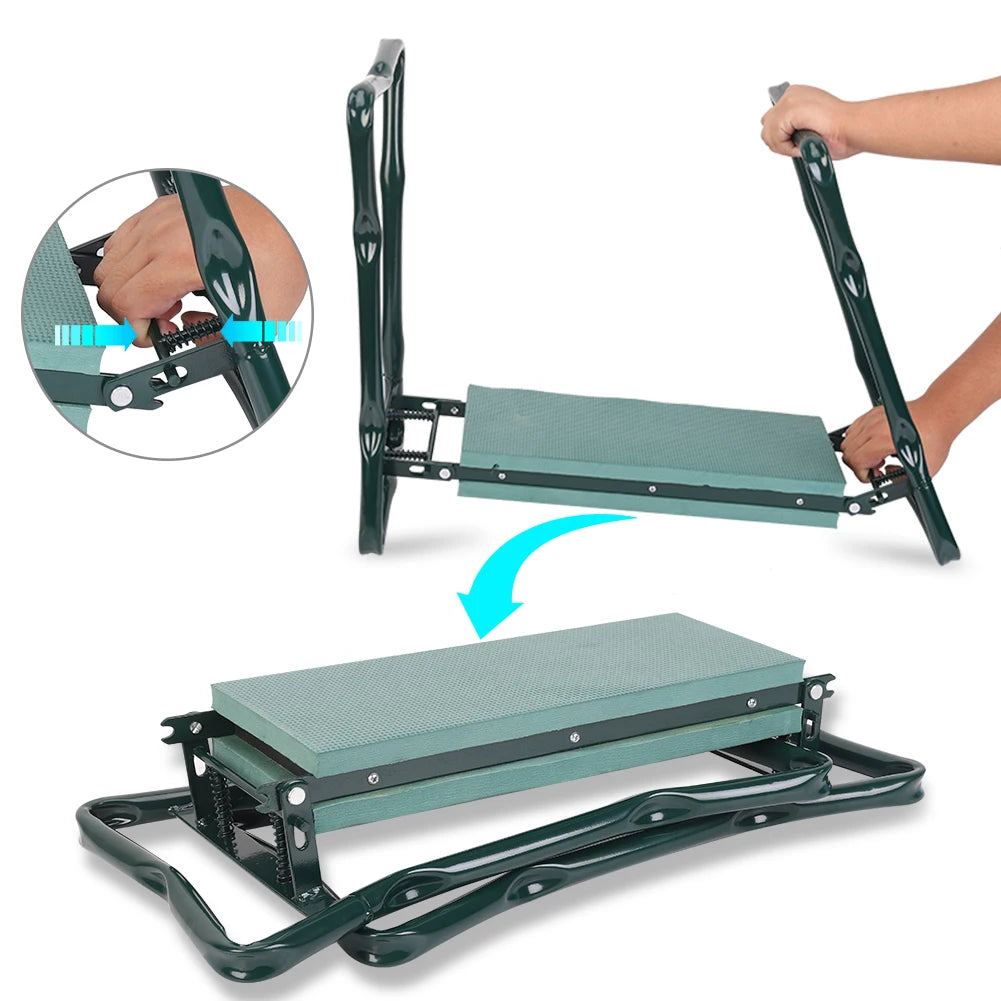 Heavy Duty Folding Garden Kneeler With Padded Seat And Handles