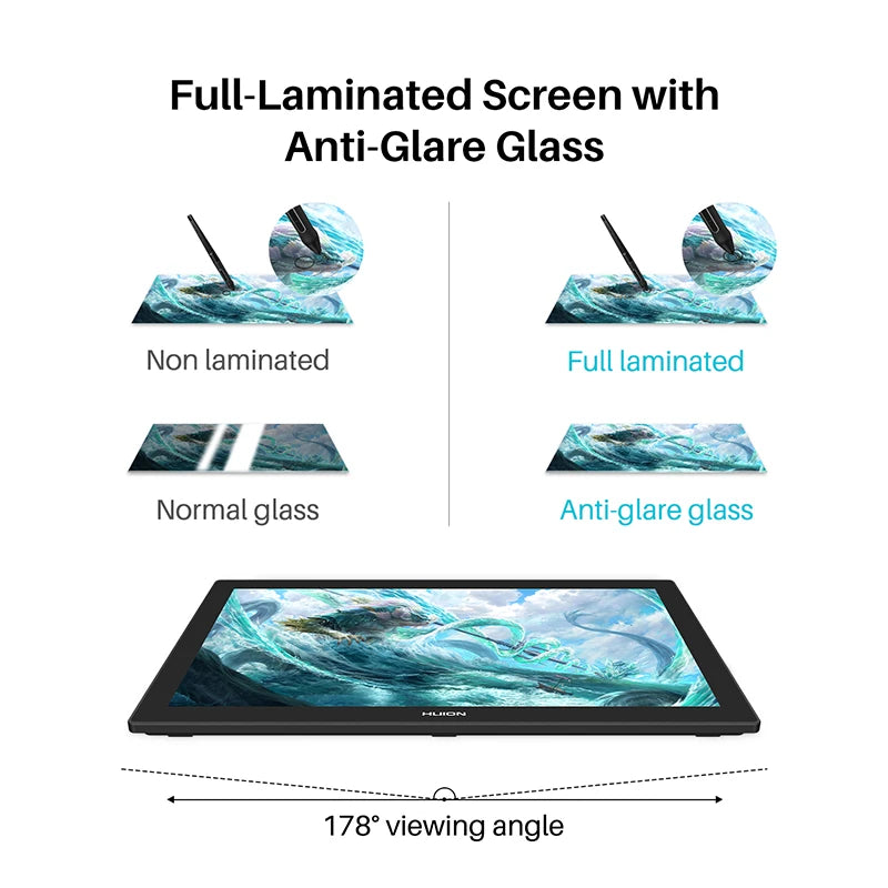 Huion Kamvas Pro 4K Graphics Display With Built In Stand