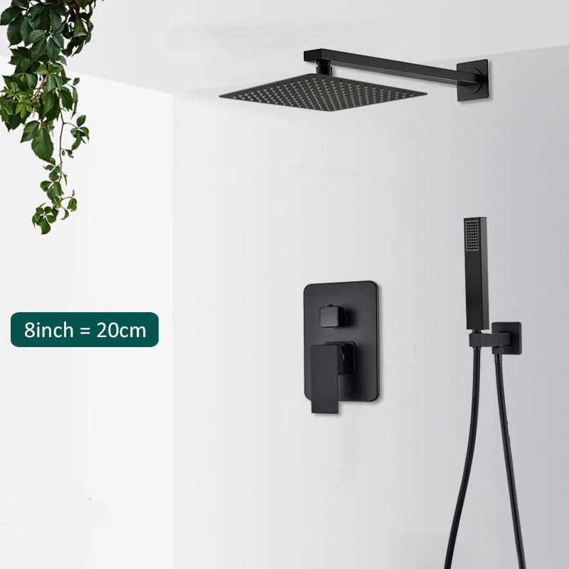 Quyanre Concealed Wall Mounted Shower Faucet And Tub Mixer