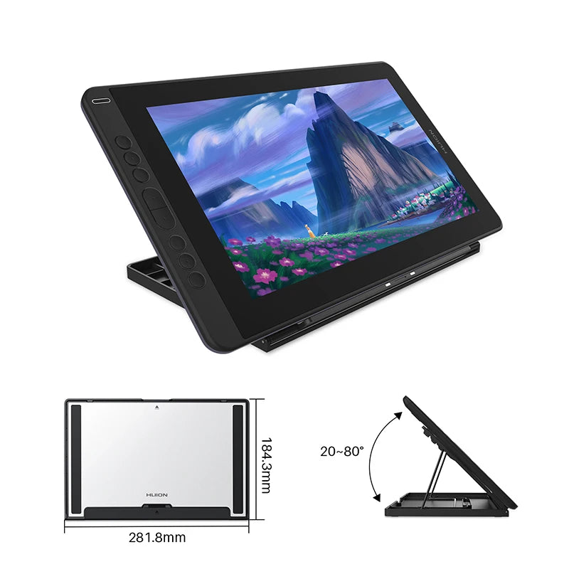 Huion Kamvas 13 Graphics Tablet Monitor With Battery Free Stylus