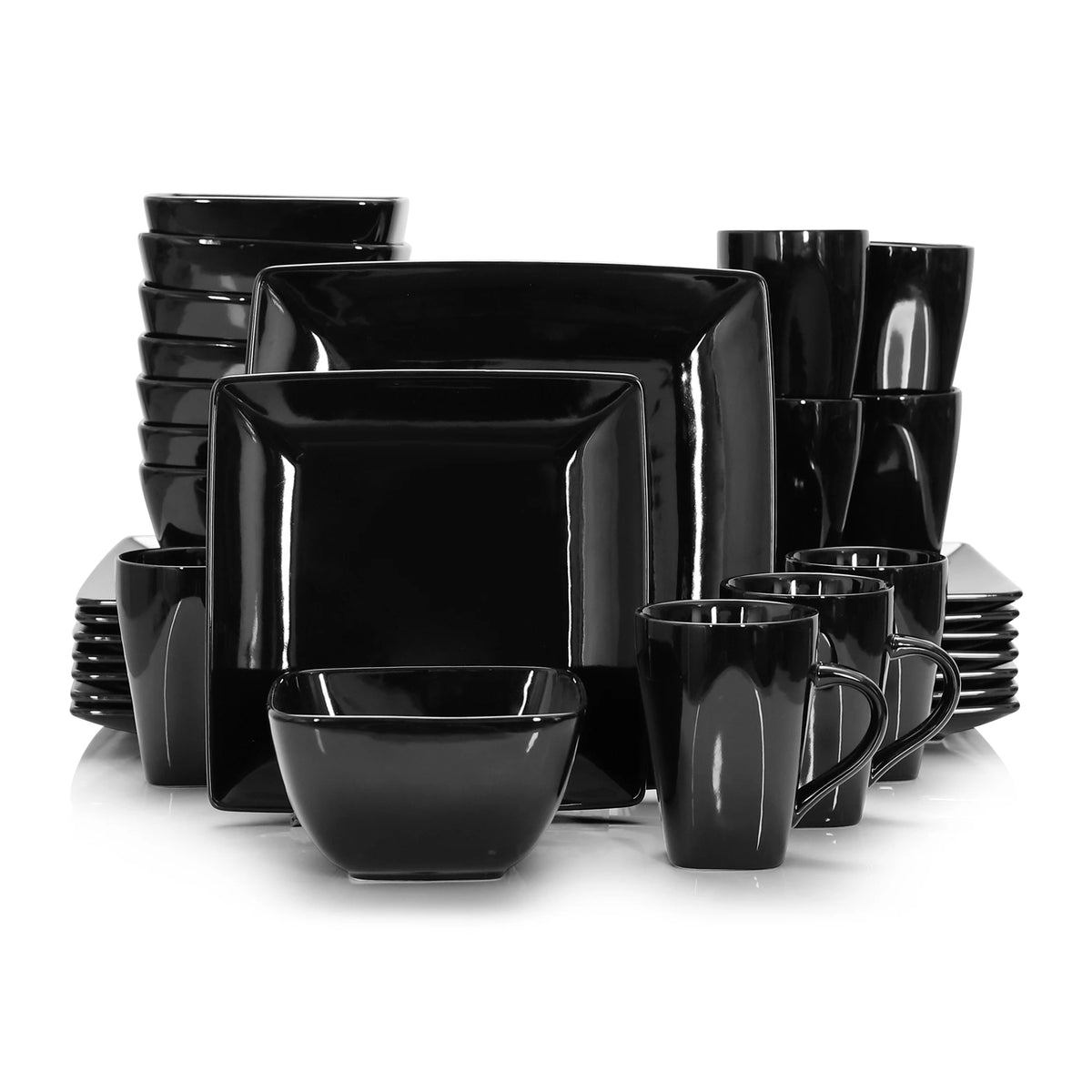 Malacasa Ceramic Porcelain Dinnerware Set With Bowls And Plates