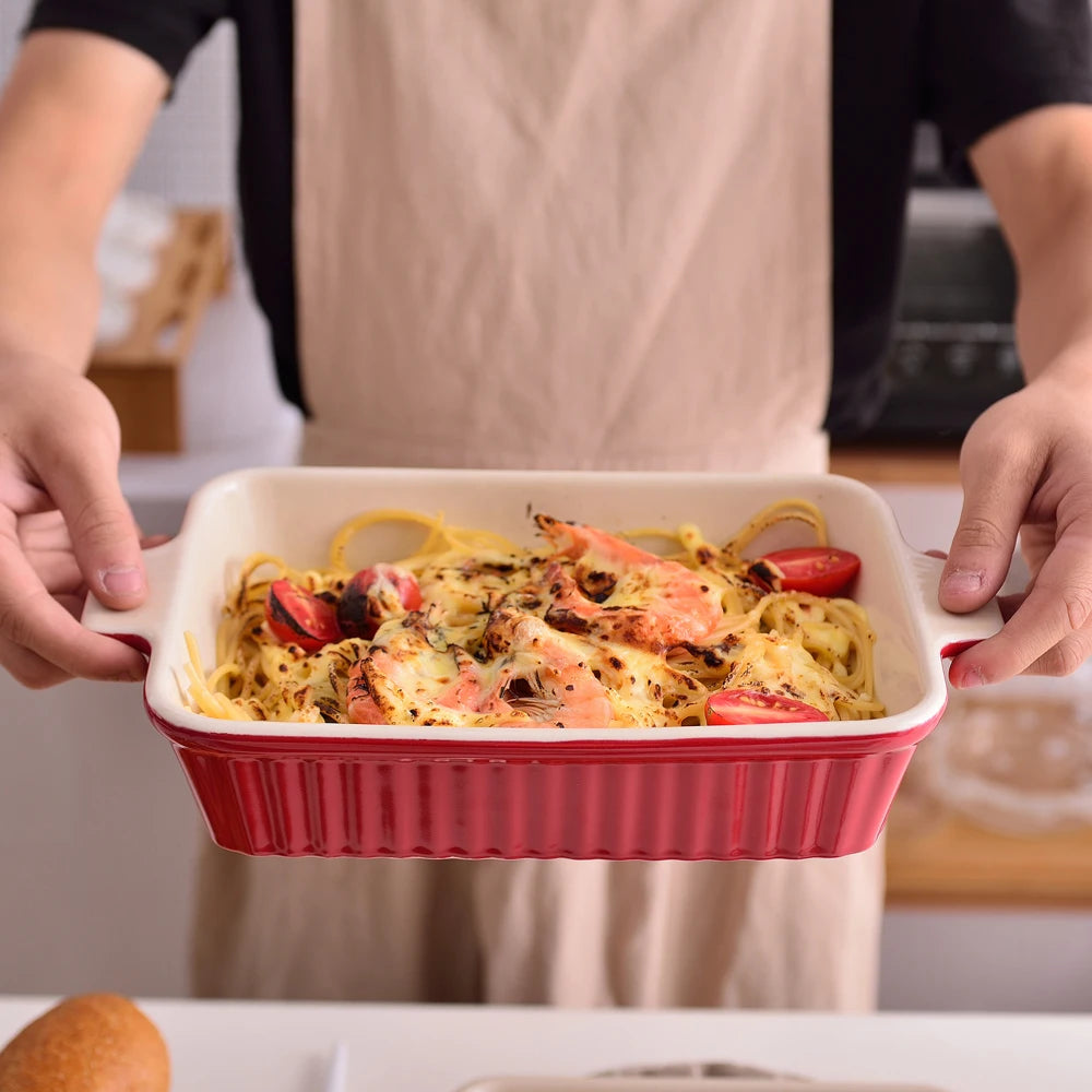 Malacasa Ceramic Baking Dish Set For Oven To Table Serving