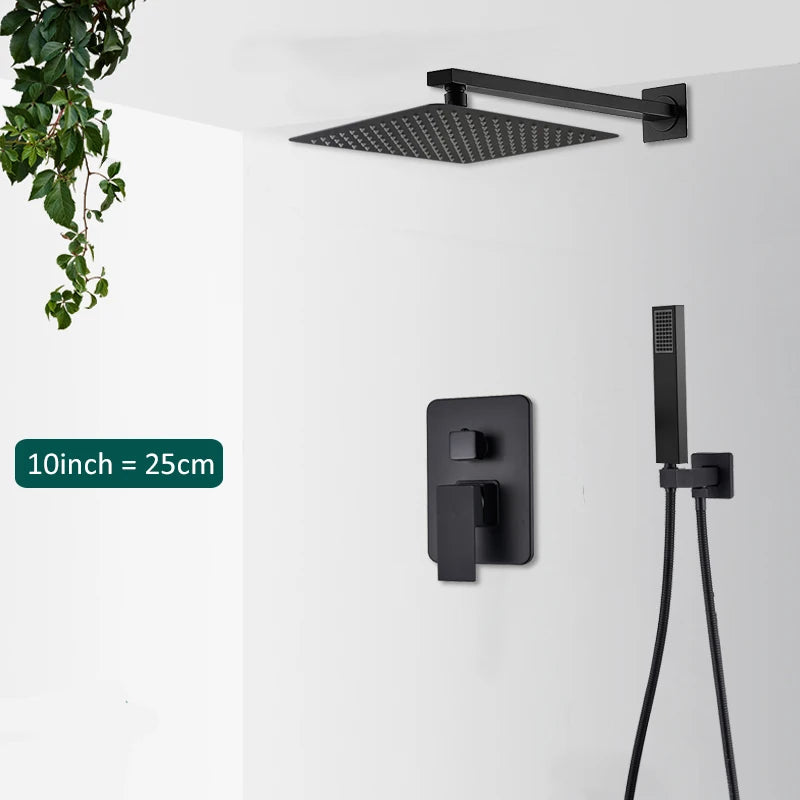Quyanre Concealed Wall Mounted Shower Faucet And Tub Mixer