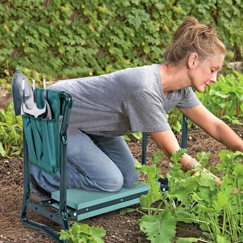 Heavy Duty Folding Garden Kneeler With Padded Seat And Handles