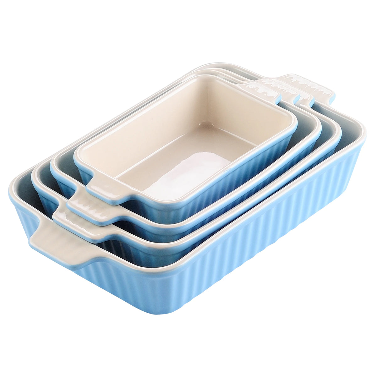 Malacasa Ceramic Baking Dish Set For Oven To Table Serving