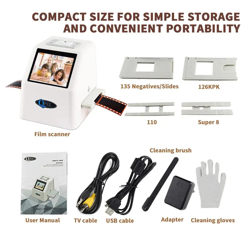 QPIX 35MM Film Scanner Converts Negative And Slide Rolls