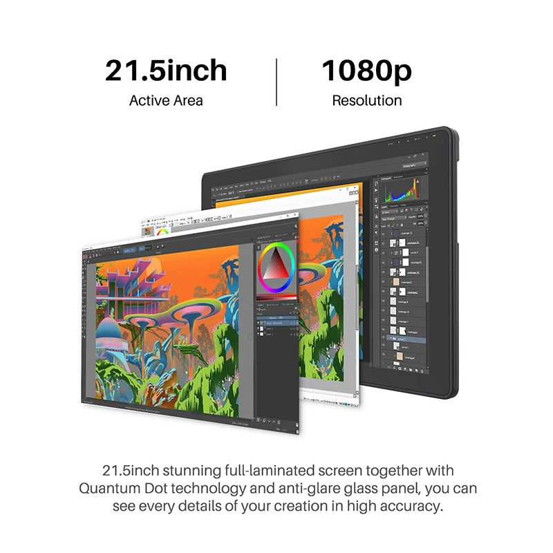 HUION Kamvas 22 Plus Graphic Pen Display For Digital Art