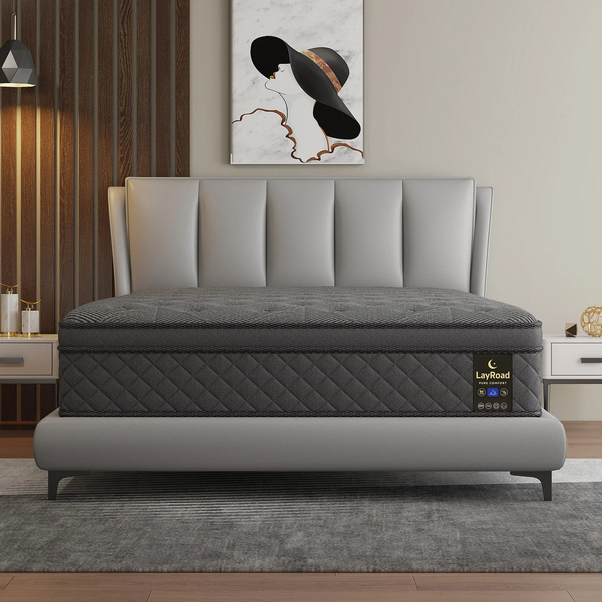 LAYROAD Gel Memory Foam Mattress With Pocket Spring Comfort