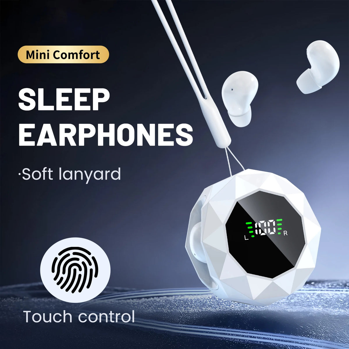 SHUKE Wireless Sleep Earbuds With Noise Reduction For Side Sleepers