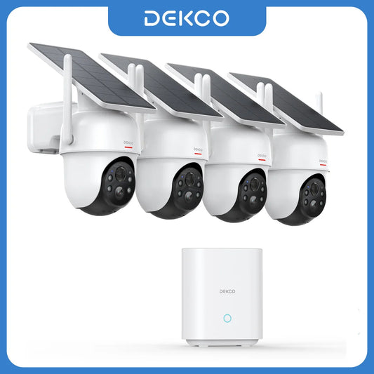 Dekco Wireless Solar Security Camera System With Alexa