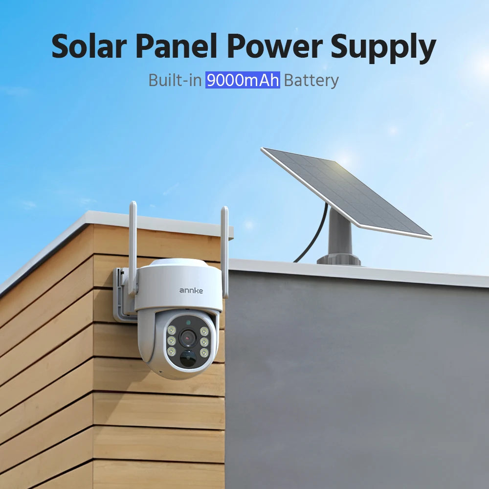 ANNKE 4MP Solar Wireless Security Camera System With NVR