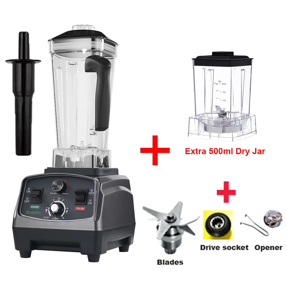BioloMix Heavy Duty Commercial Blender With Timer For Smoothies