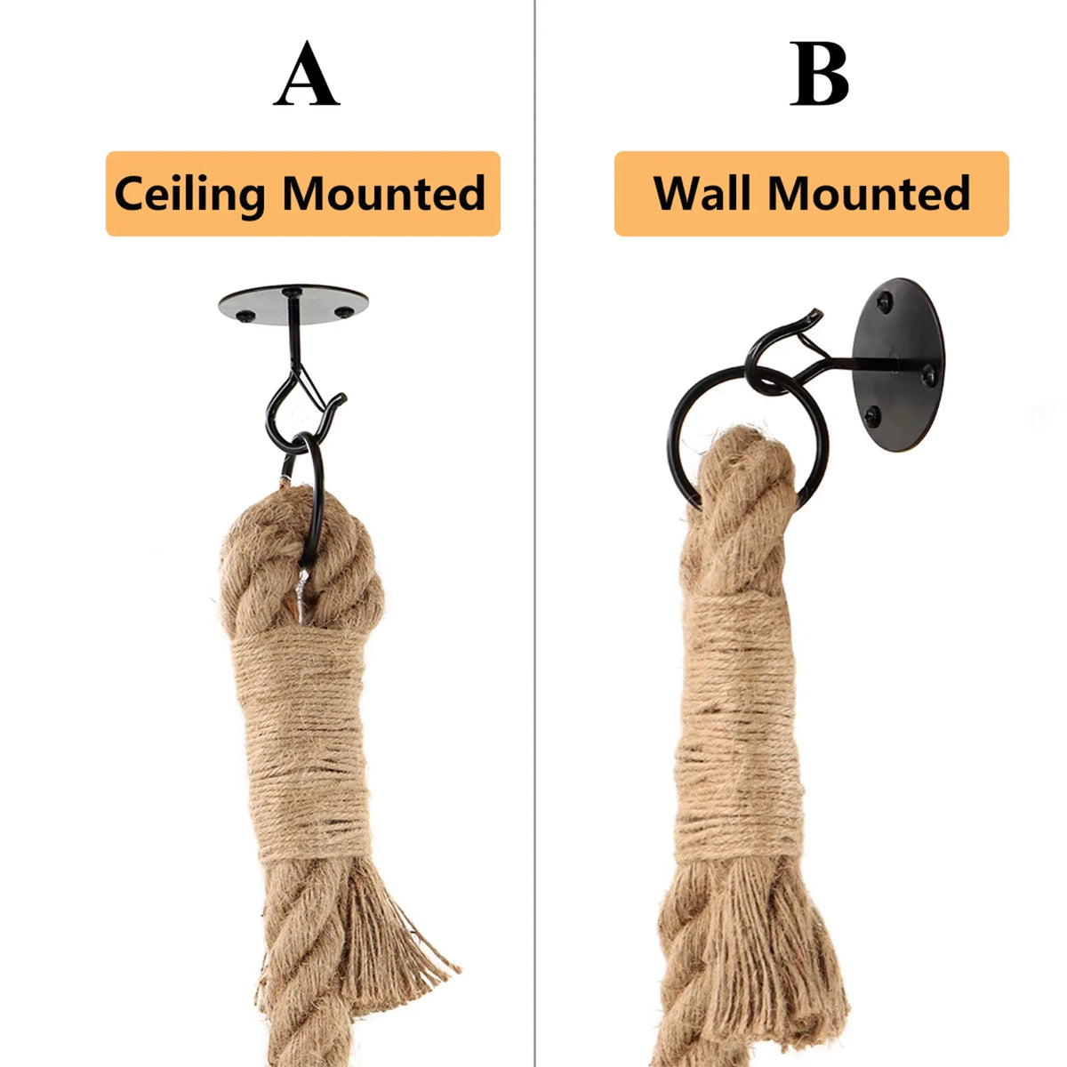 CWV Cat Sisal Wall Mounted Climbing Rope Scratching Post Toy