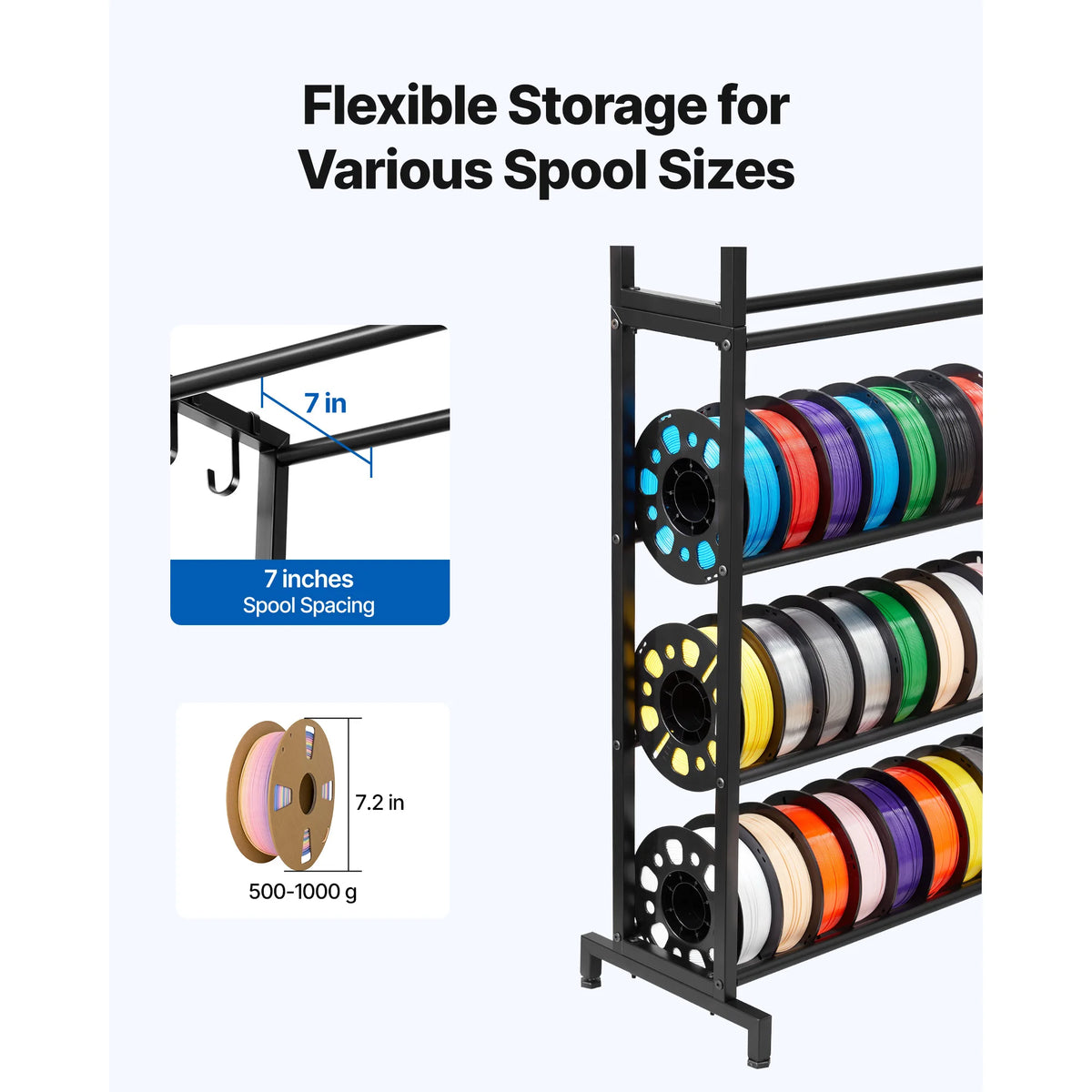 SucceBuy Professional 3D Printer Filament Storage Rack Stand