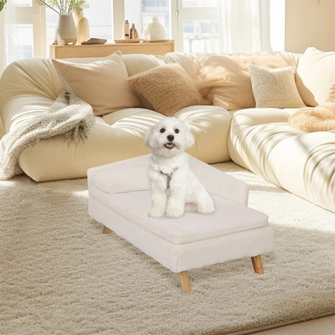 Waterproof L Shape Pet Sofa Bed With Plush Cushion