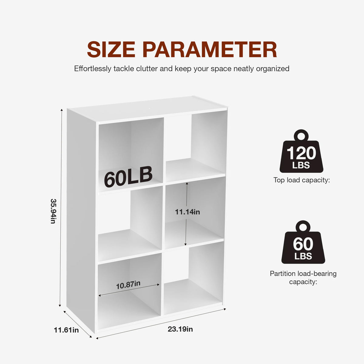 JHK Wooden Open Bookcase Storage Organizer Modern Minimalist Home