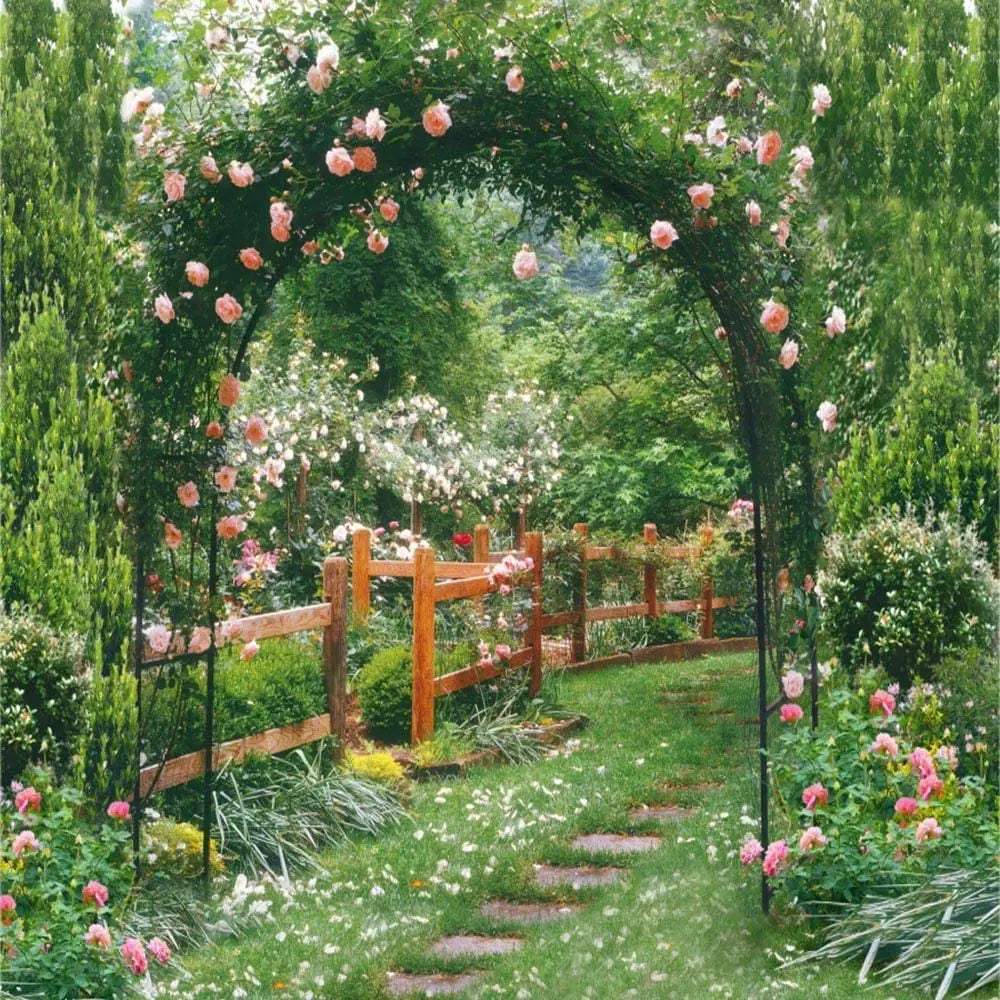Metal Garden Arch Pergola Trellis For Outdoor Climbing Rose Support