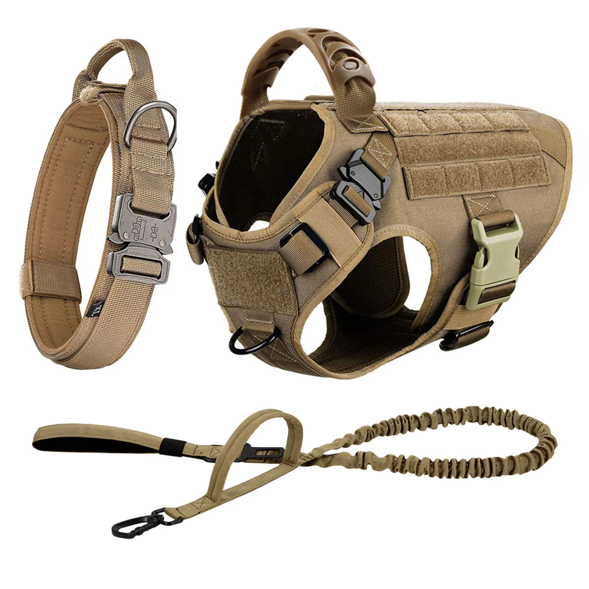 PetraVEL Padded Nylon Dog Harness And Leash Set With Buckle