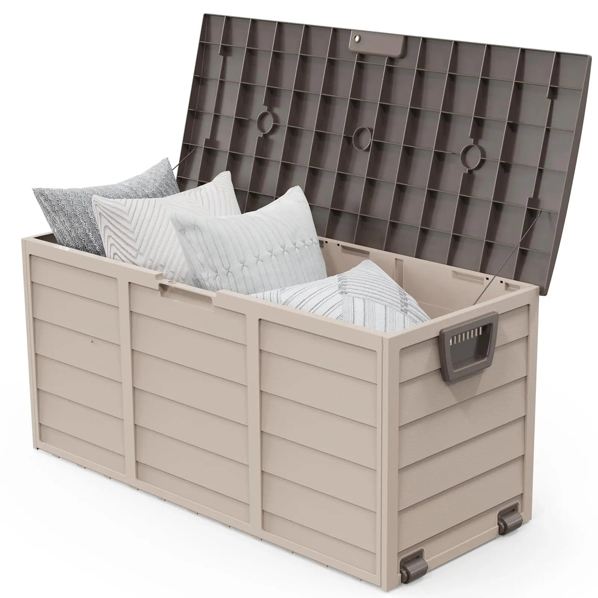 VINGLI Waterproof Outdoor Storage Deck Box With Lockable Design