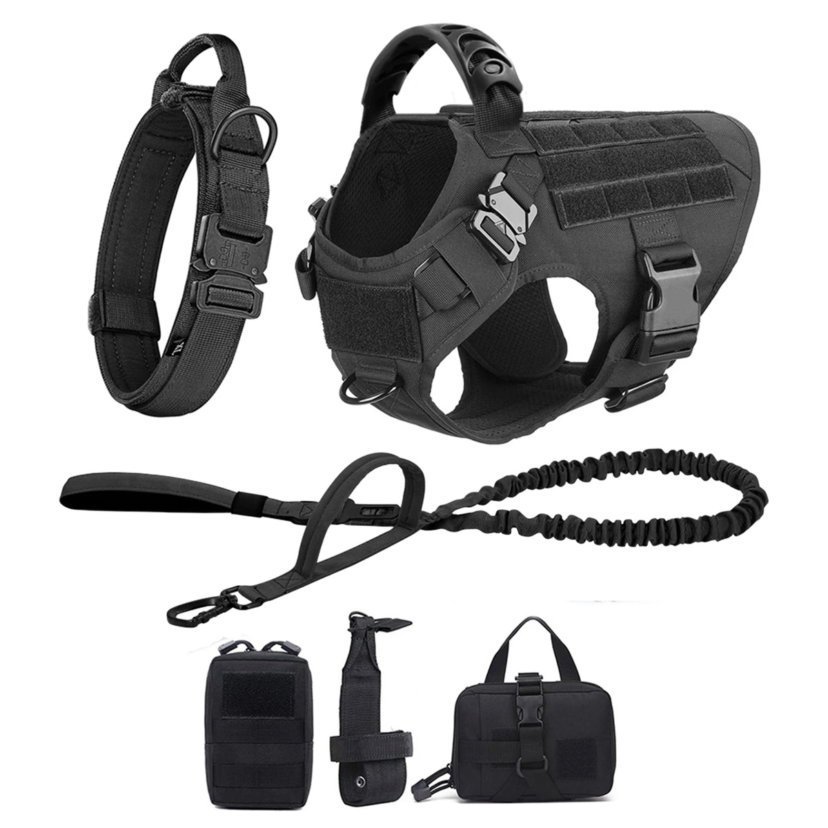 PetraVEL Padded Nylon Dog Harness And Leash Set With Buckle