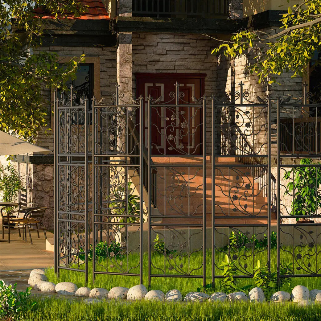 Metal Garden Trellis Panel Fence for Climbing Plants and Vines