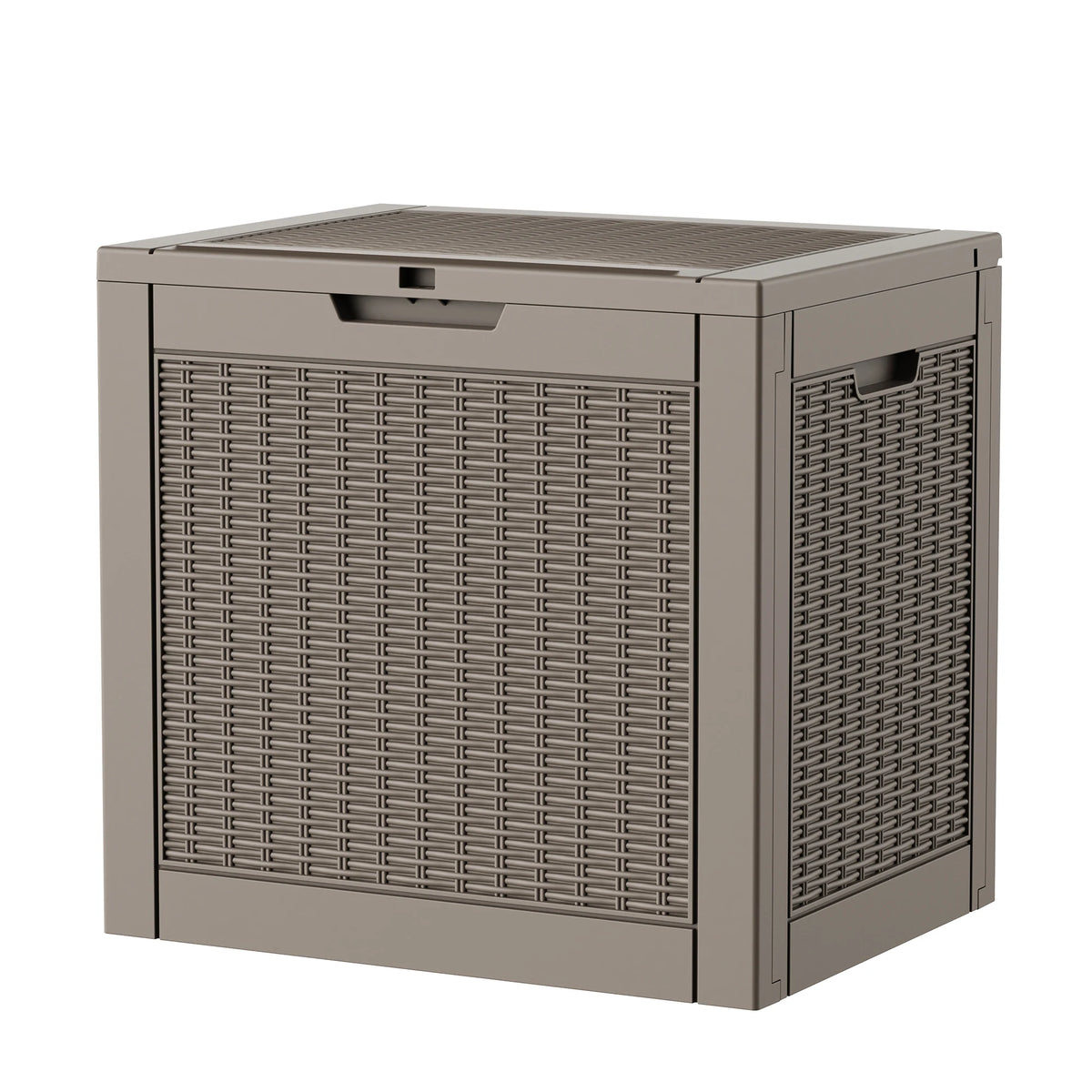 Weatherproof Lockable Rattan Textured Resin Outdoor Deck Box