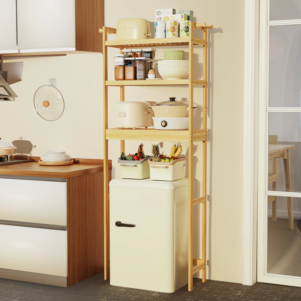 Bamboo Over Toilet Shelf Bathroom Storage Organizer Rack